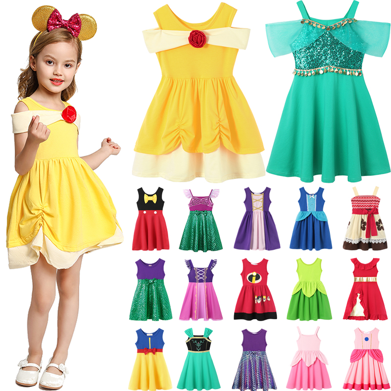 Baby Clothing Line - 2025 Summer Elsa Anna Casual Dress