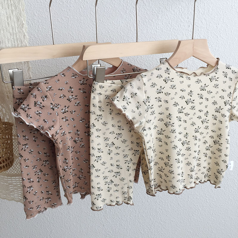 Baby Clothing For Sale - Summer New Style Girls' Short-Sleeved Floral