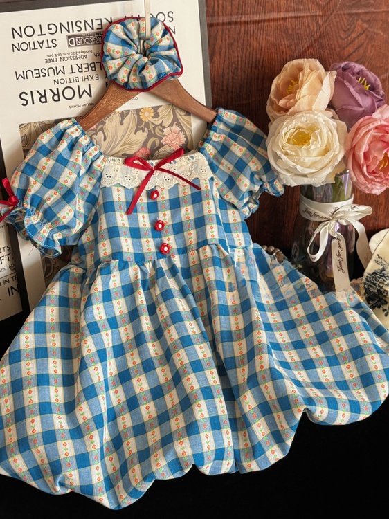 Baby Z Clothing - Girls Summer Plaid Dress Baby Short