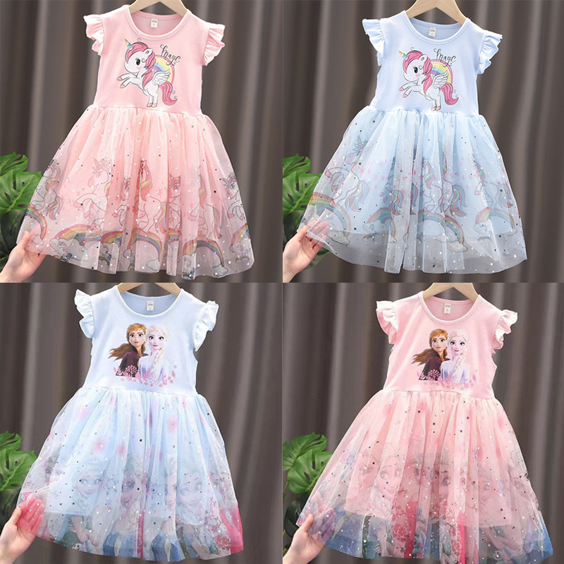Baby Clothing For Sale - 2024 New Unicorn Summer Princess Dresses