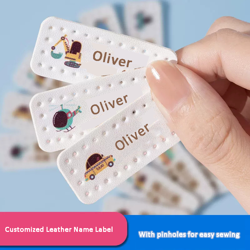 Customized Leather Laser Name  - Baby Clothing Labels ulasan dan harga