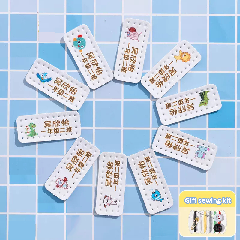 Customized Leather Laser Name  - Baby Clothing Labels ulasan dan harga
