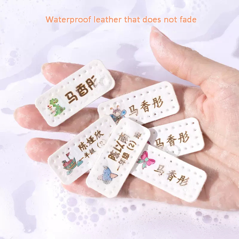 Customized Leather Laser Name  - Baby Clothing Labels ulasan dan harga
