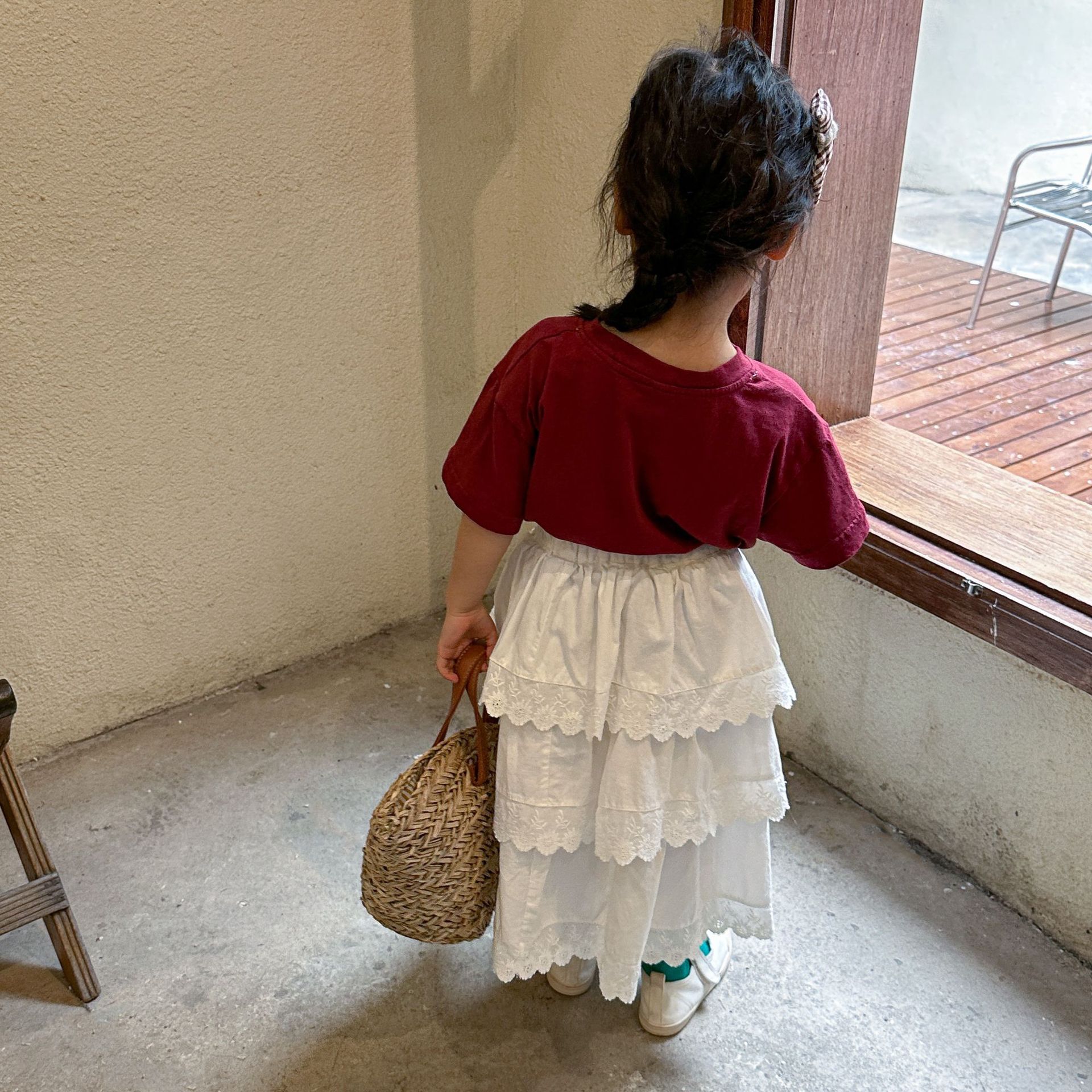 Girls' Half Length Skirt Lace  - Baby Clothing Line ulasan dan harga