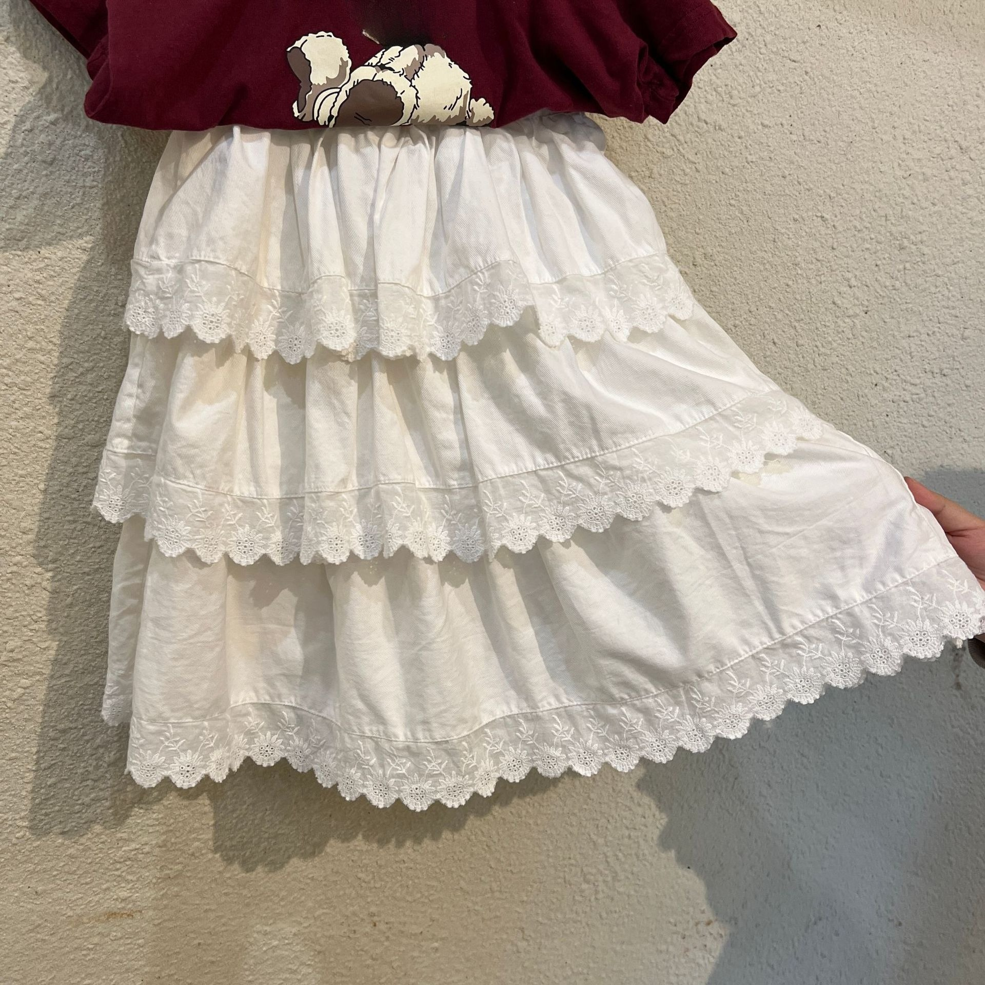Girls' Half Length Skirt Lace  - Baby Clothing Line ulasan dan harga