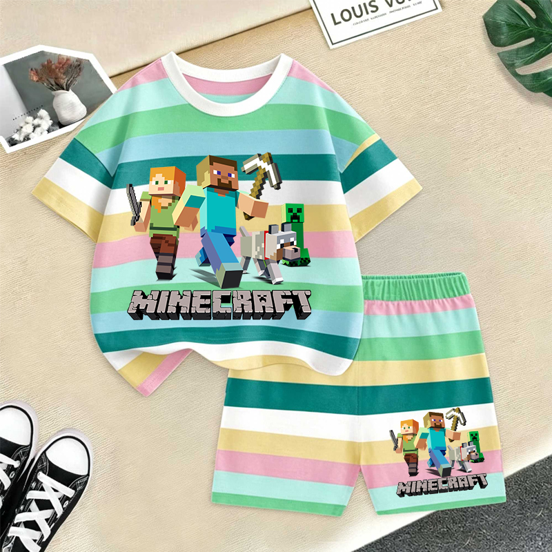 Minecrafted Girl boy Summer T  - Baby Clothing For Sale ulasan dan harga