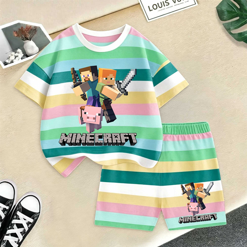 Minecrafted Girl boy Summer T  - Baby Clothing For Sale ulasan dan harga
