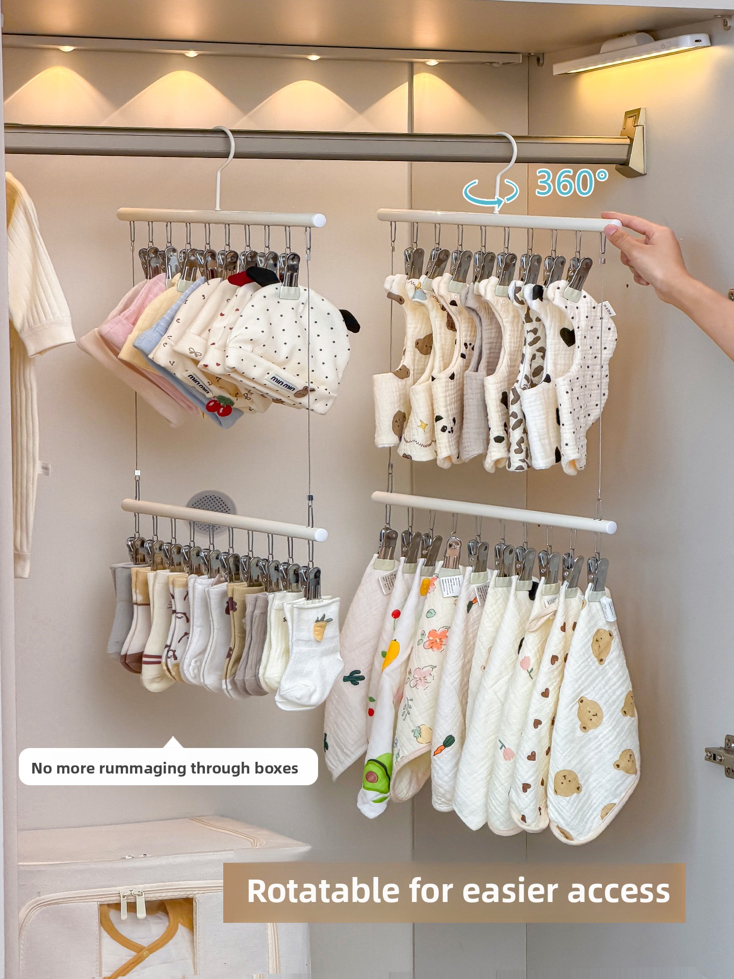 Baby Pants Hanger with Multipl - Baby Clothing Organizer ulasan dan harga