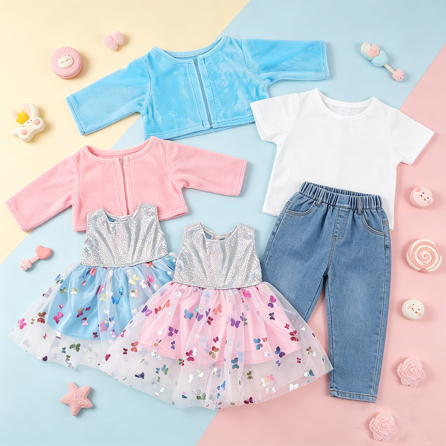 Cute 18 Inch Doll Clothes Set  - Baby Clothing Deals ulasan dan harga