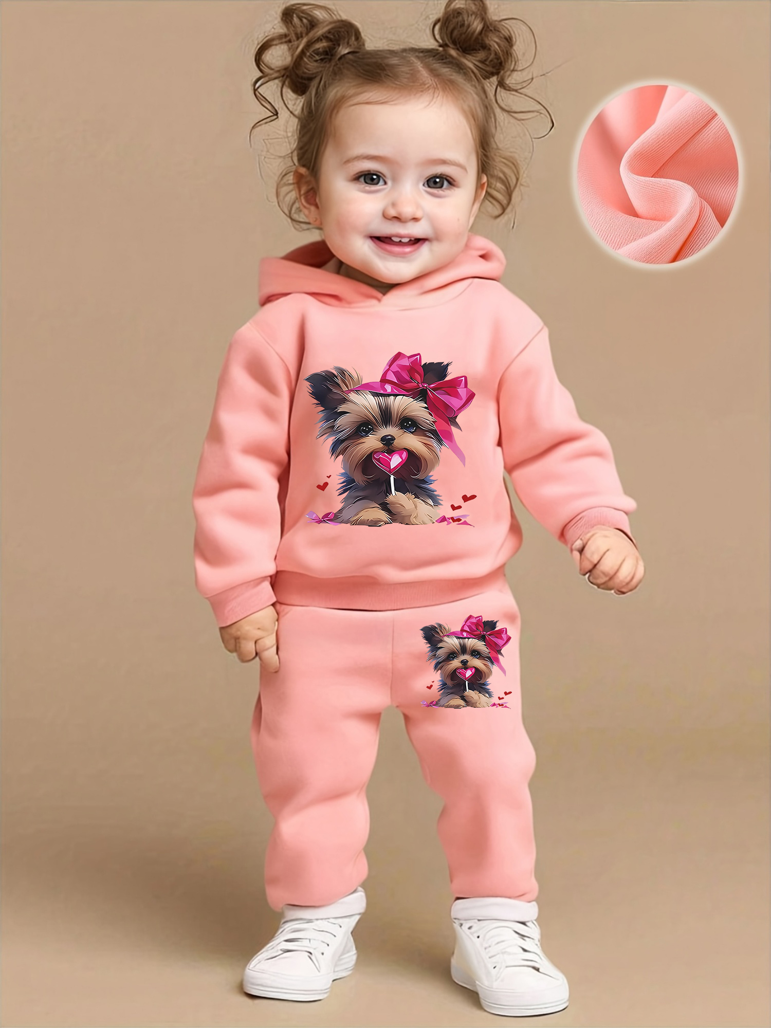 Big sale heart Dog Pink fleece - Baby Clothing Cheap ulasan dan harga