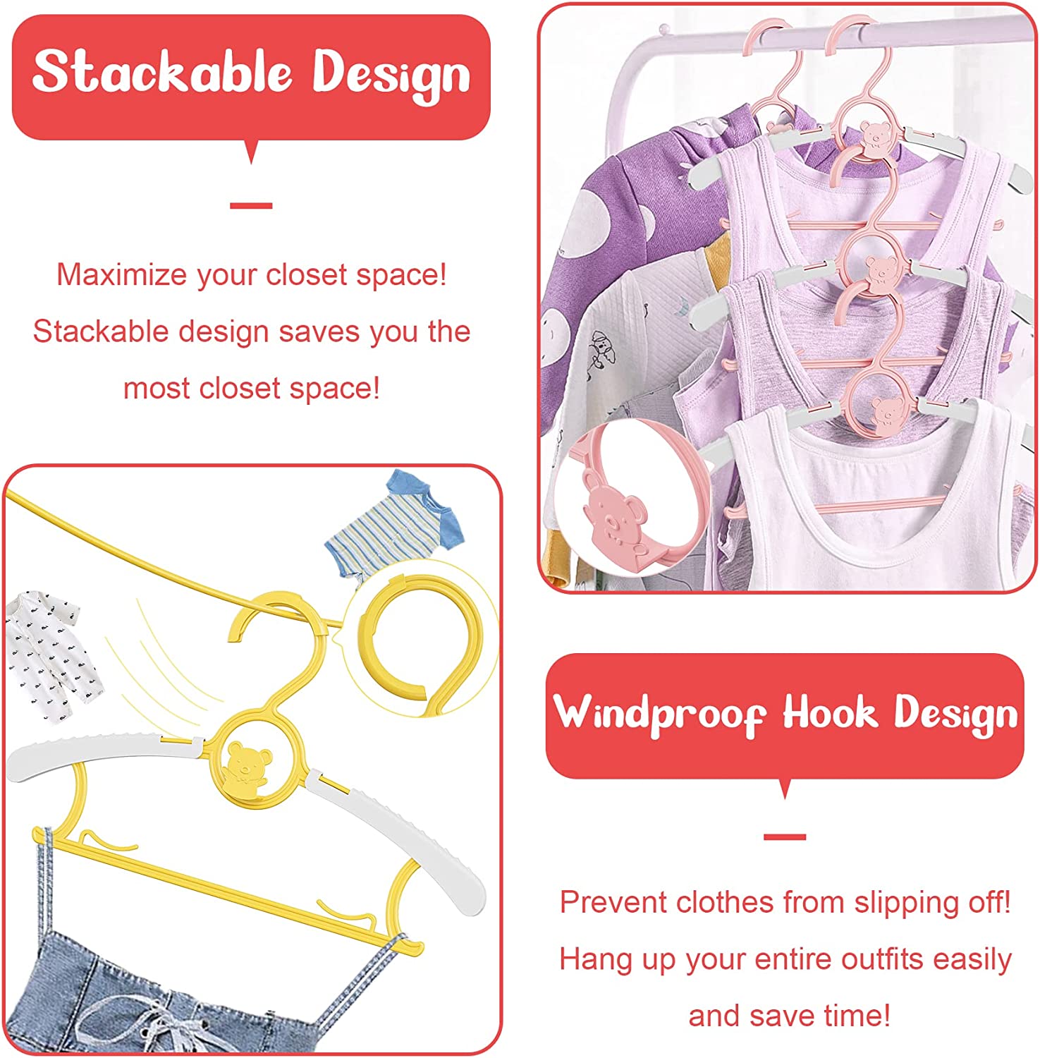 UNTIOR Non-slip Baby Clothes H - Baby Clothing Organizer ulasan dan harga