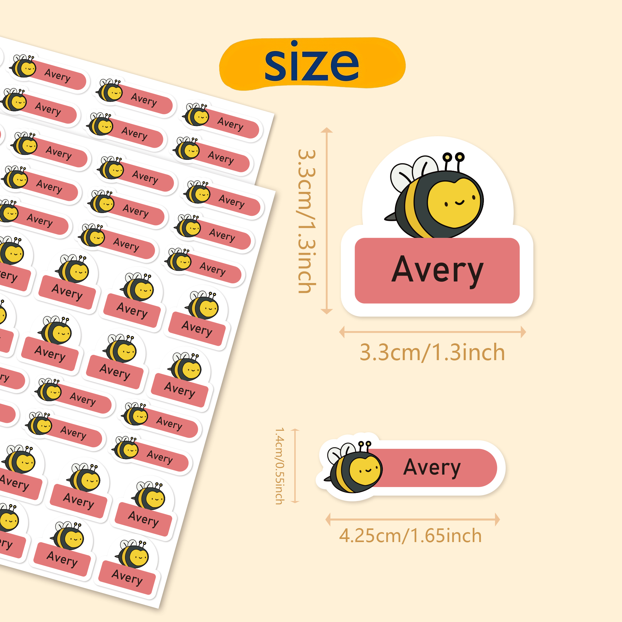 124PCS Custom Name Stickers Cu - Baby Clothing Labels ulasan dan harga