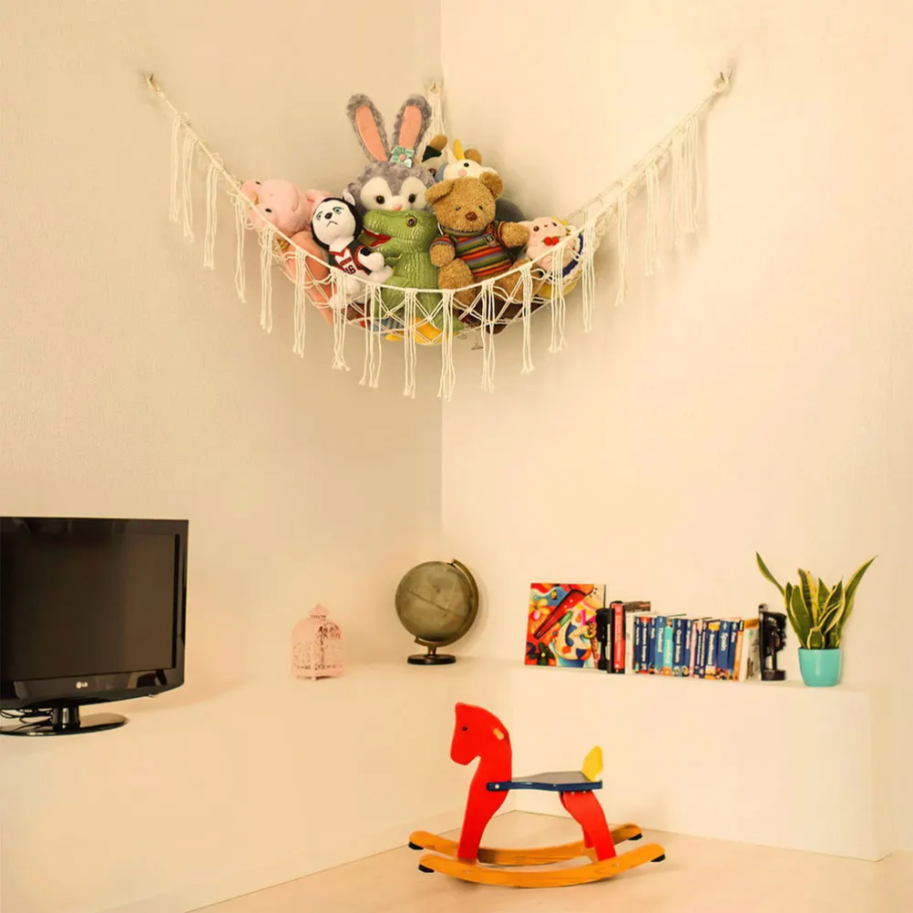 1Pc Toy Hammocks Wall Corner H - Baby Clothing Organizer ulasan dan harga