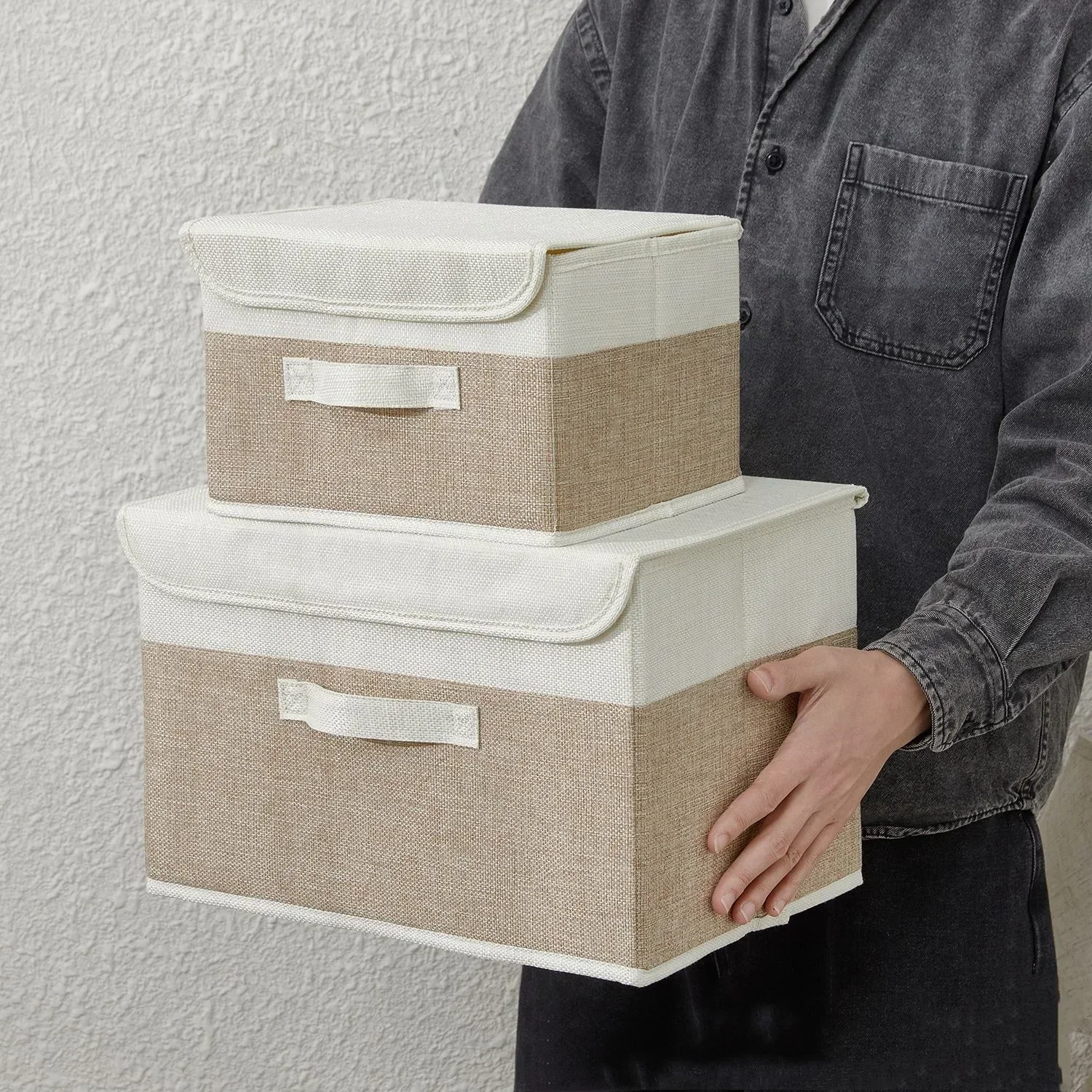 Large-capacity Linen Fabric St - Baby Clothing Organizer ulasan dan harga