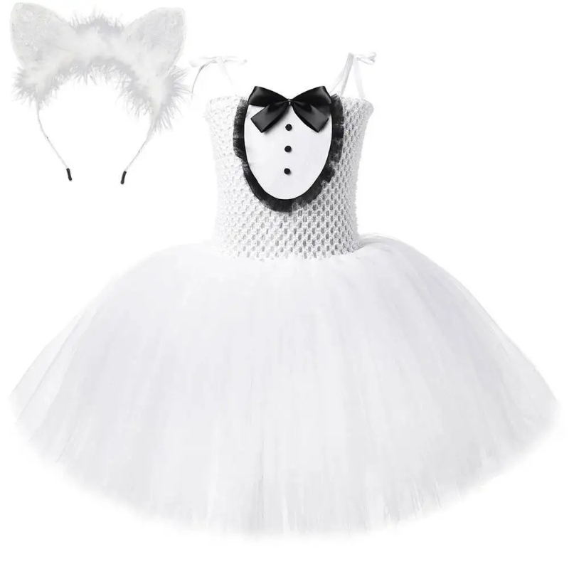 White Black Cat Tutu Dress for - Baby Z Clothing ulasan dan harga