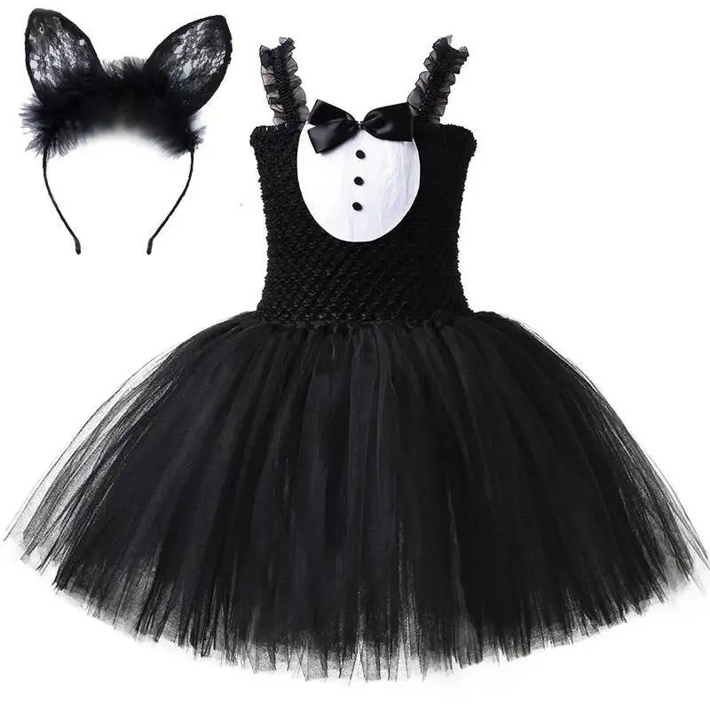 White Black Cat Tutu Dress for - Baby Z Clothing ulasan dan harga