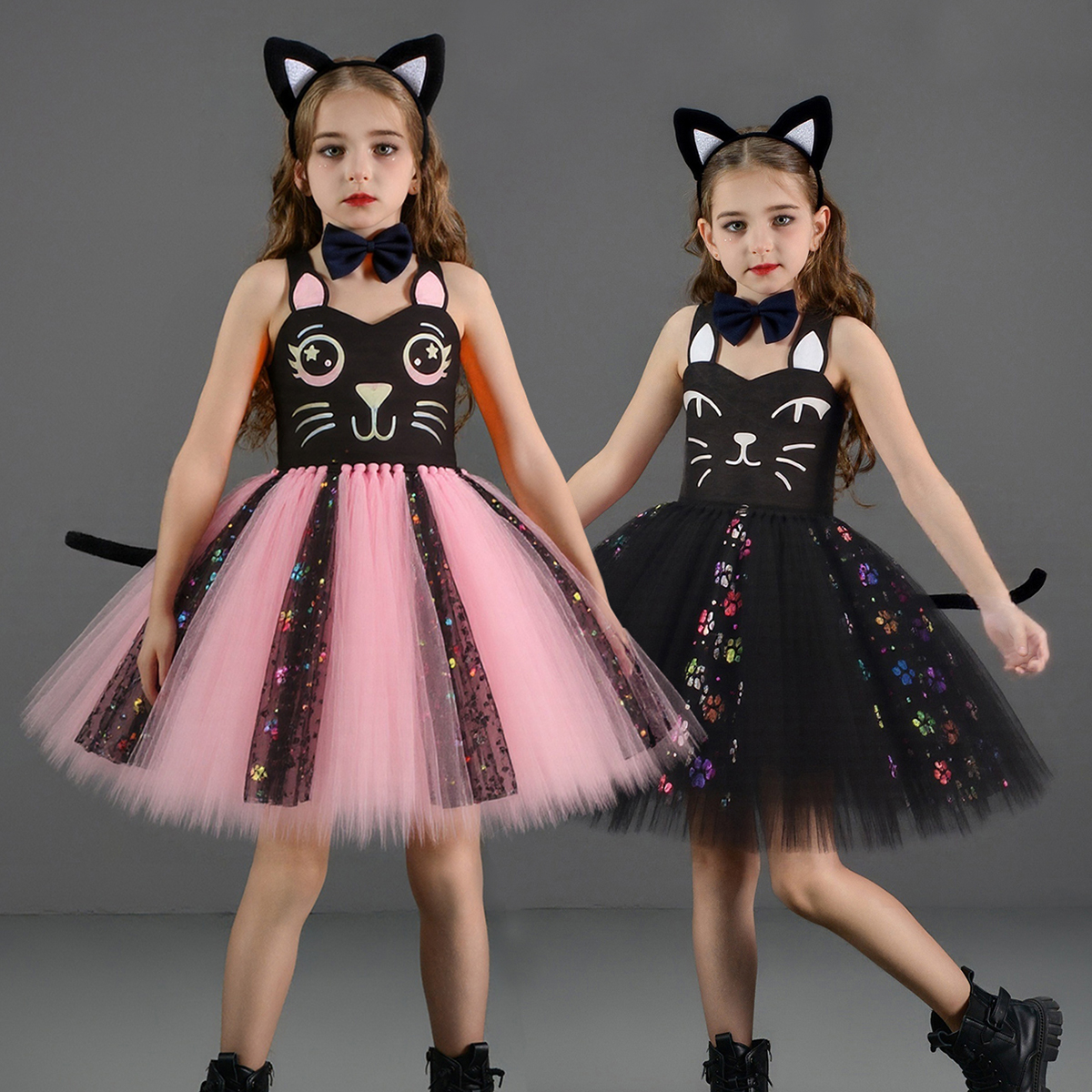 Pink Black Cat Tutu Dress for  - Baby Z Clothing ulasan dan harga