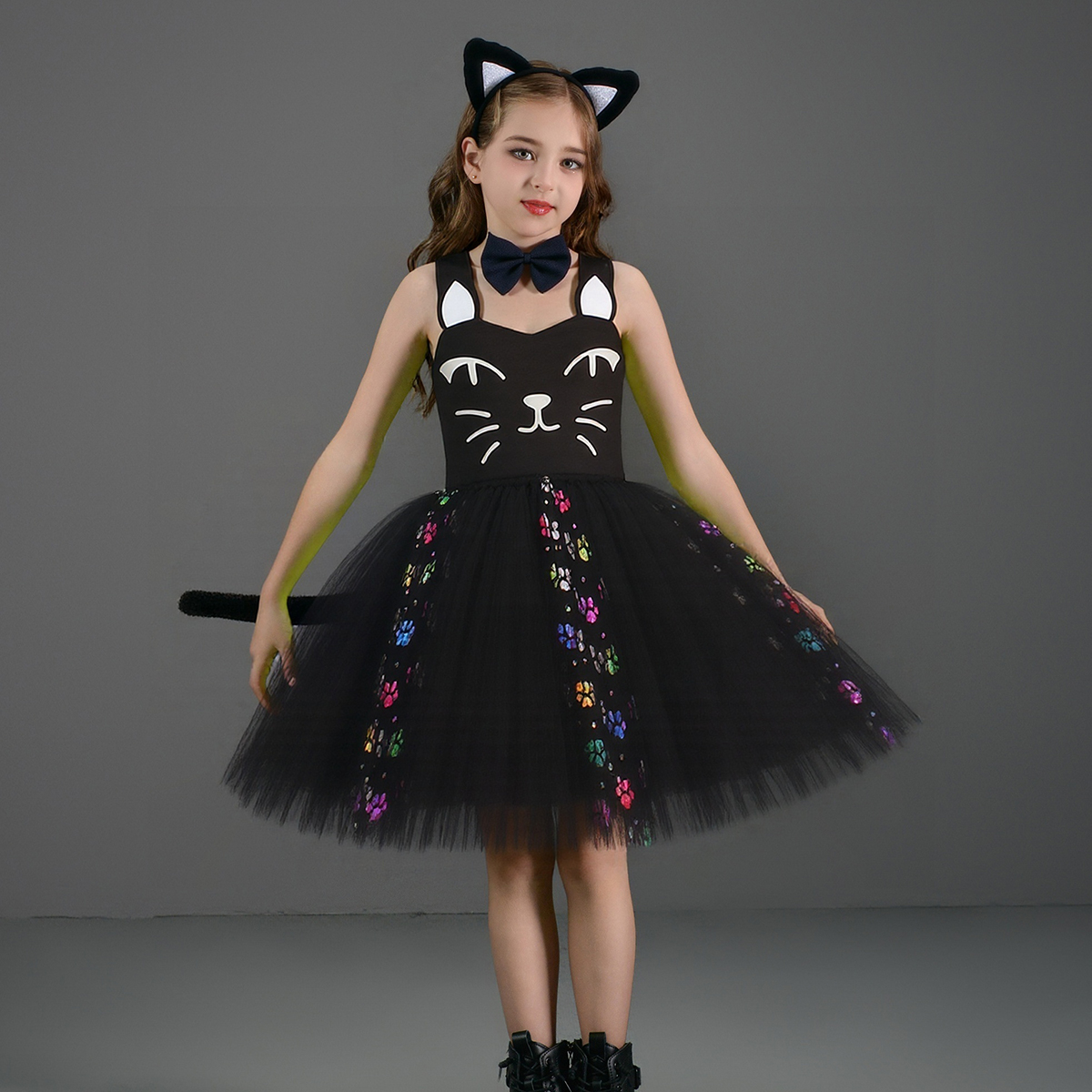Pink Black Cat Tutu Dress for  - Baby Z Clothing ulasan dan harga