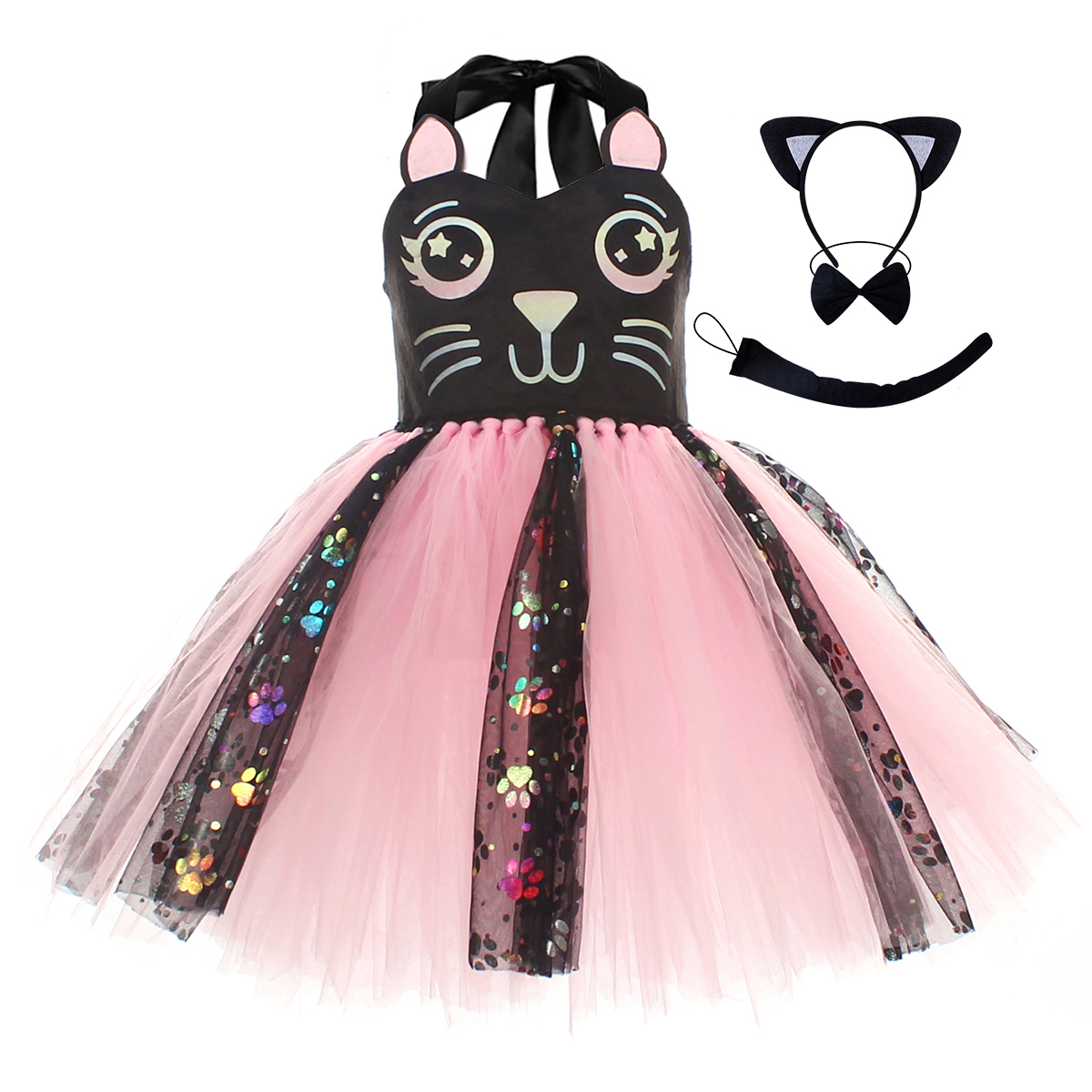 Pink Black Cat Tutu Dress for  - Baby Z Clothing ulasan dan harga