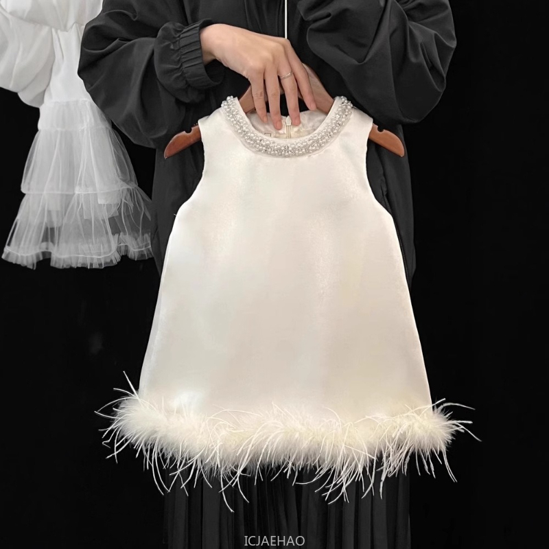 2025 New Girls Satin Feather P - Baby Clothing For Sale ulasan dan harga