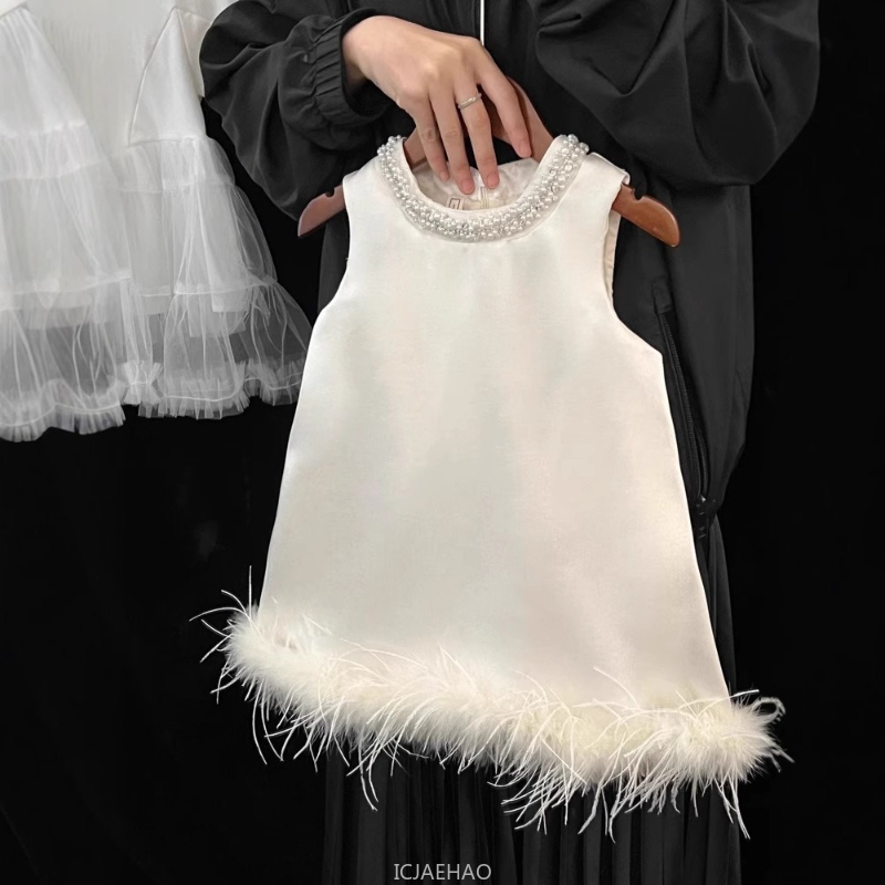2025 New Girls Satin Feather P - Baby Clothing For Sale ulasan dan harga