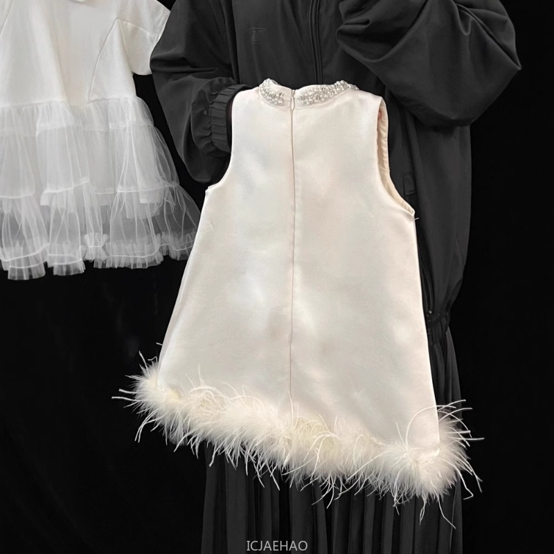 2025 New Girls Satin Feather P - Baby Clothing For Sale ulasan dan harga