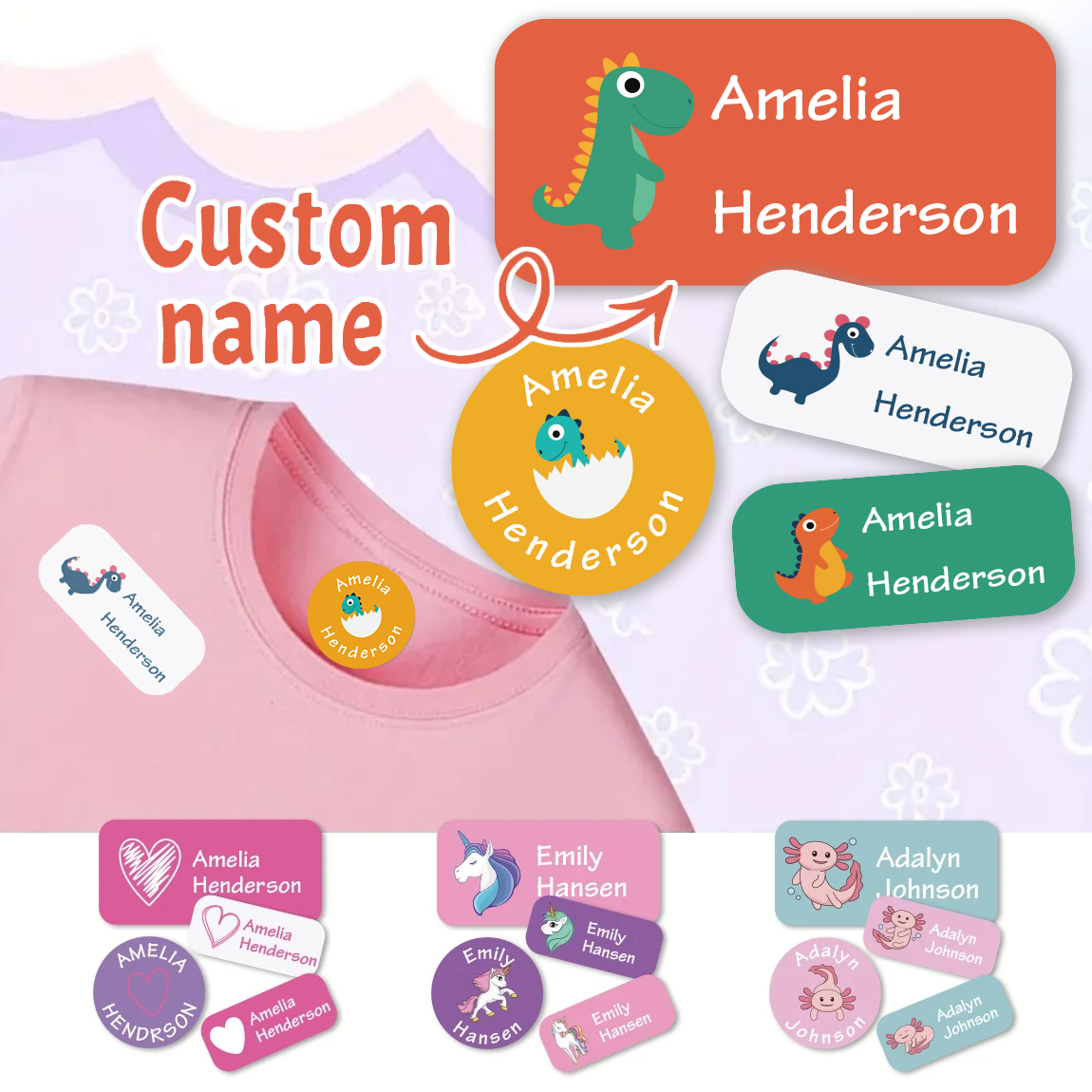 140PCS Custom Stickers Customi - Baby Clothing Labels ulasan dan harga