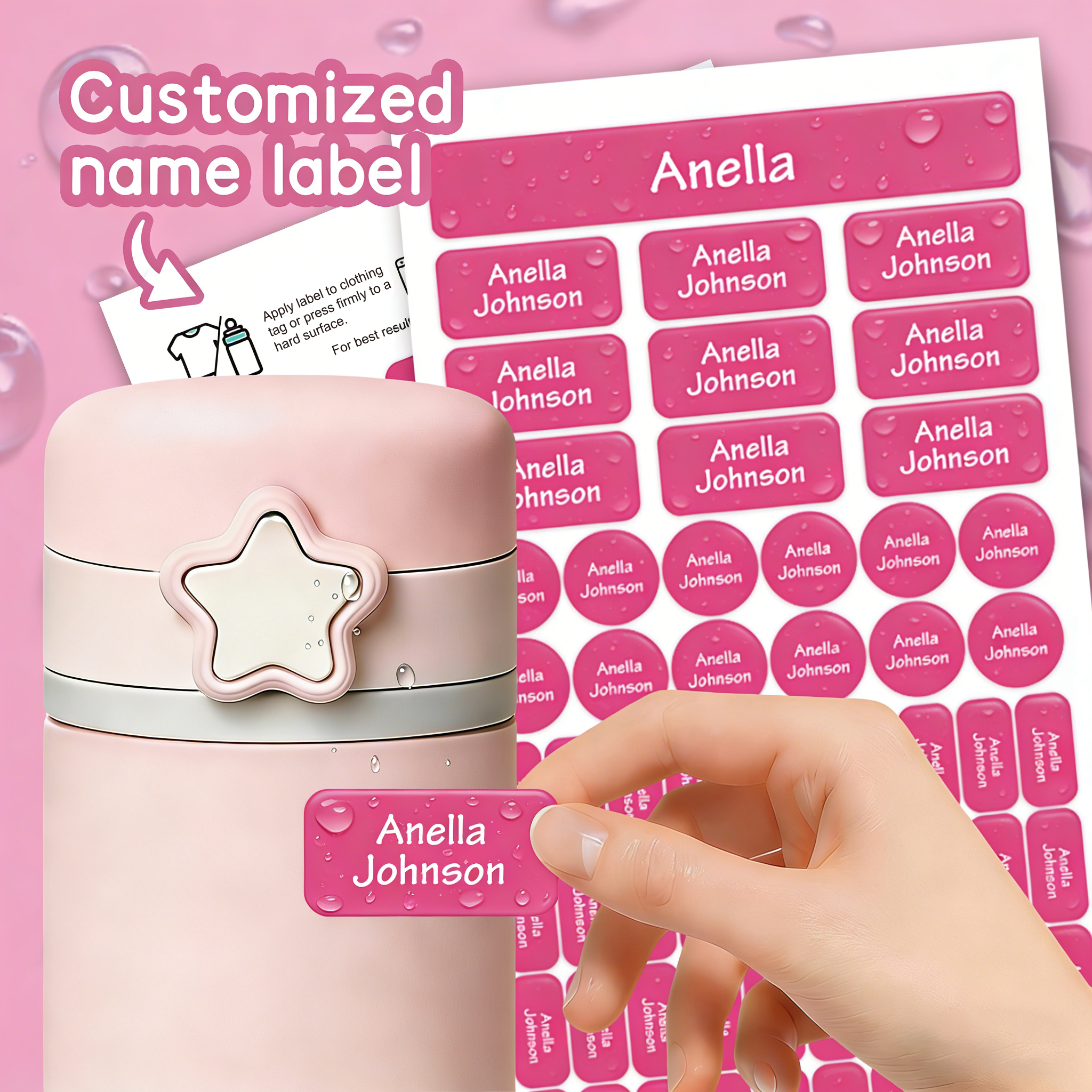 140PCS Personalized Name Stick - Baby Clothing Labels ulasan dan harga