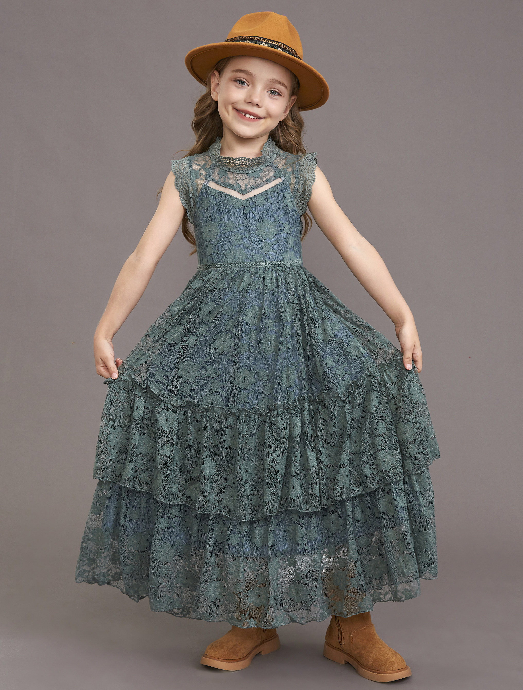 Girls Flower Dress Lace Cotton - Baby Clothing Line ulasan dan harga