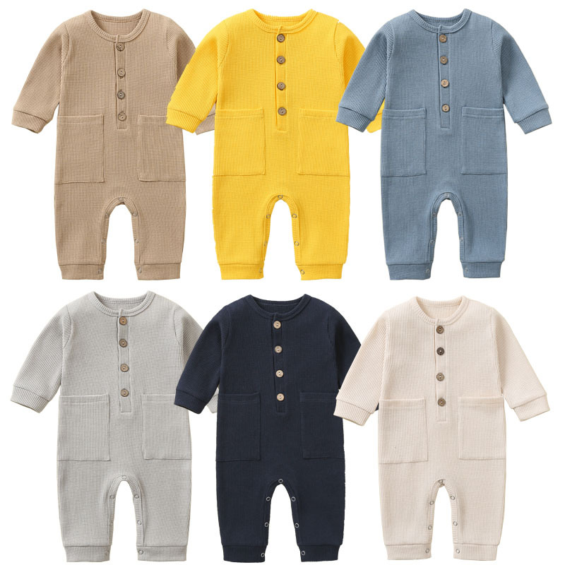 100% Cotton Waffle One-pieces  - Baby Clothing Factory Shop ulasan dan harga