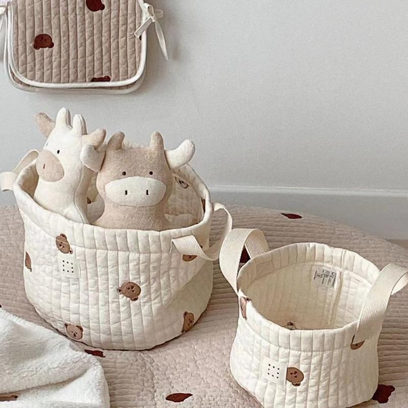 Cute Bear Embroidery Diaper Ba - Baby Clothing Organizer ulasan dan harga