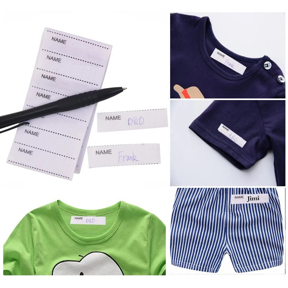 200pcs/pack White Washable Iro - Baby Clothing Labels ulasan dan harga