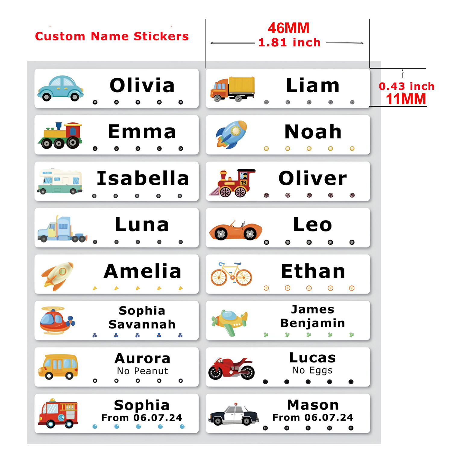 80pcs Personalized Name Labels - Baby Clothing Labels ulasan dan harga