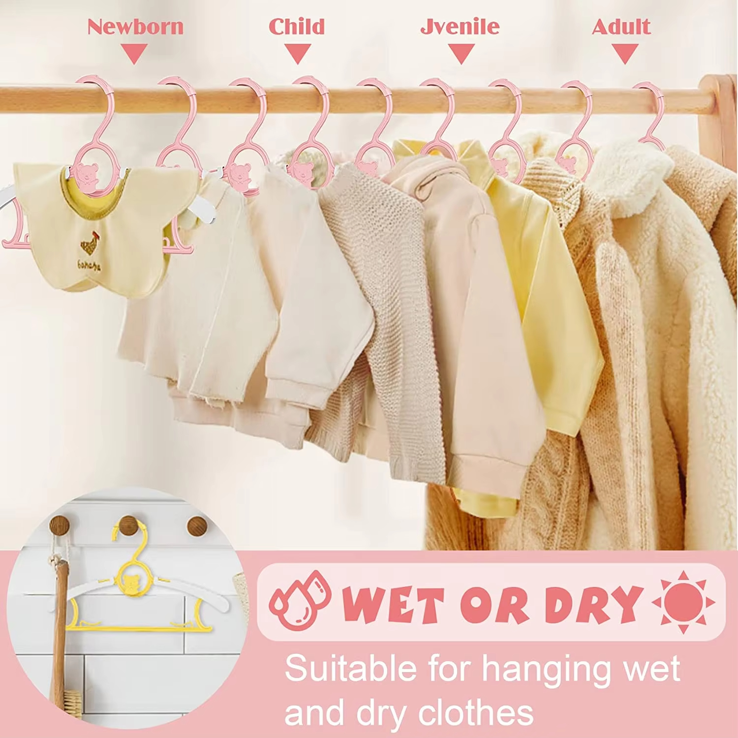 10Pack Anti-Slip Baby Clothes  - Baby Clothing Organizer ulasan dan harga