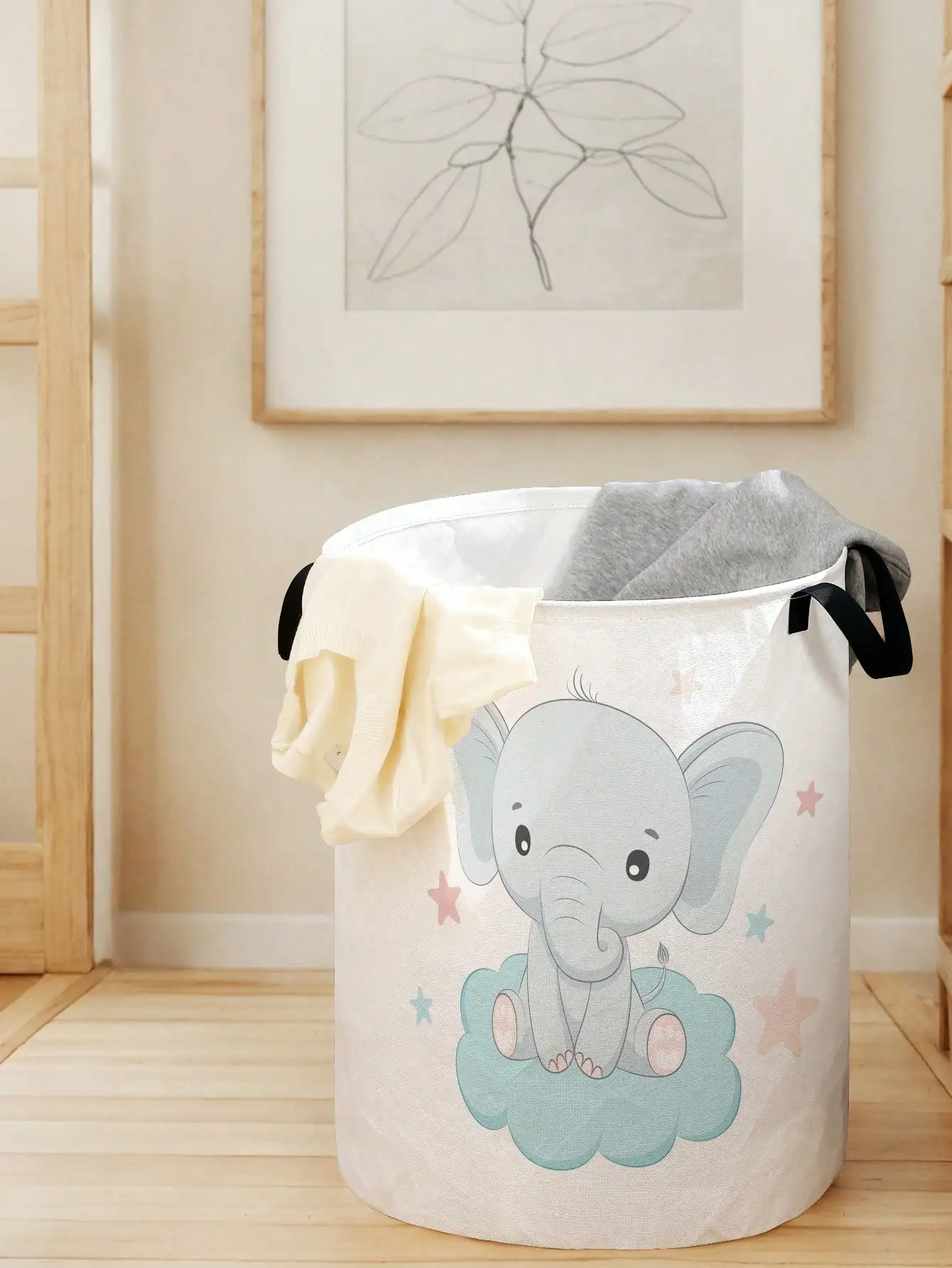 1pc Cute Elephant Pattern Fold - Baby Clothing Organizer ulasan dan harga