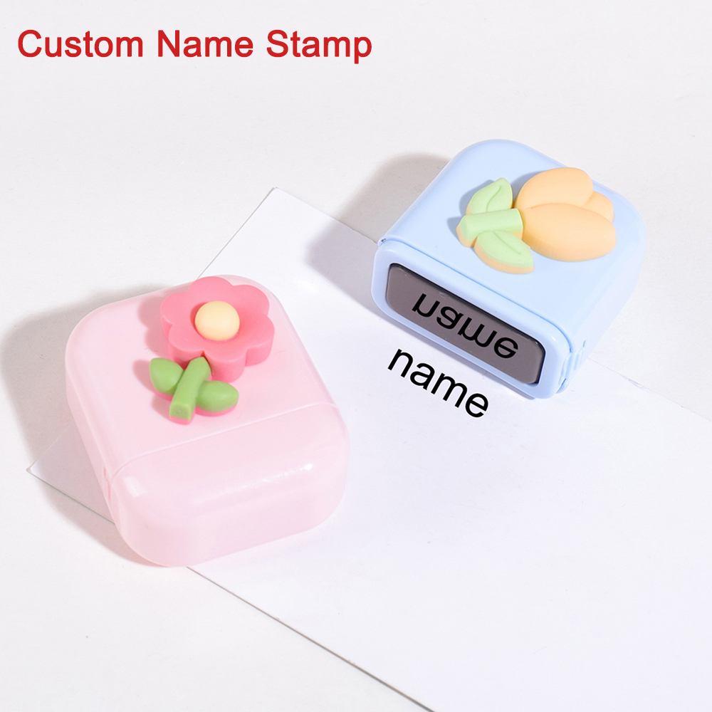 Flower Custom Kids Name Stamp  - Baby Clothing Labels ulasan dan harga