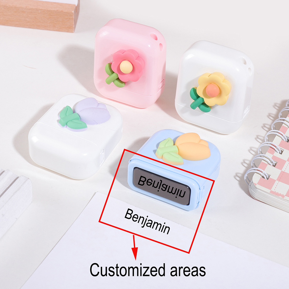 Flower Custom Kids Name Stamp  - Baby Clothing Labels ulasan dan harga