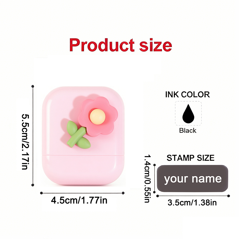 Flower Custom Kids Name Stamp  - Baby Clothing Labels ulasan dan harga
