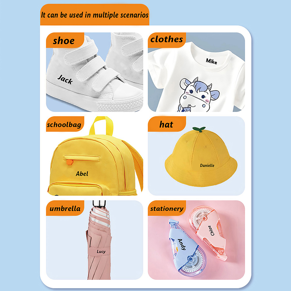 Flower Custom Kids Name Stamp  - Baby Clothing Labels ulasan dan harga